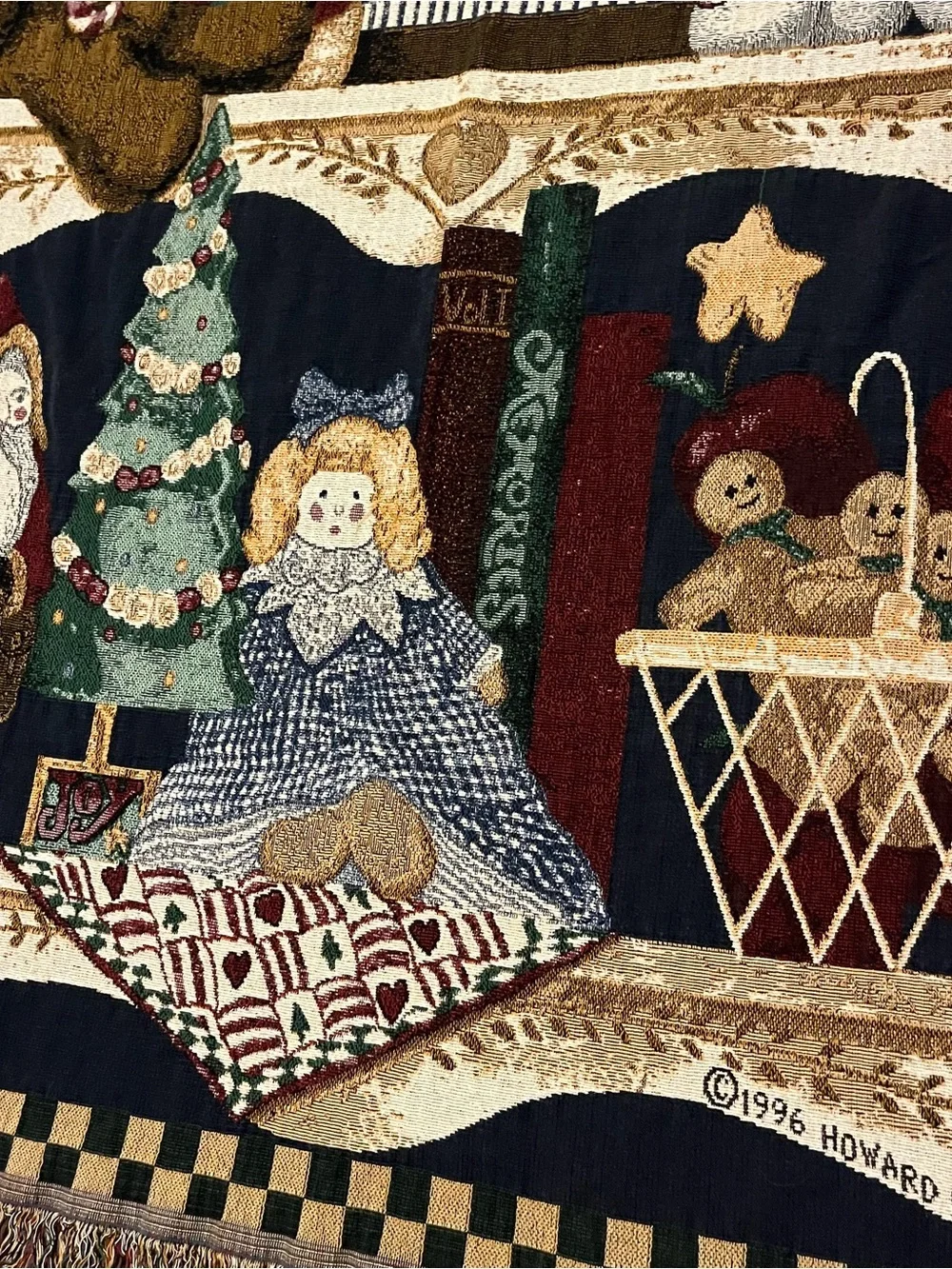 Vintage holiday tapestry